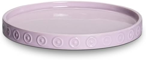 Eightpot Ceramic Plant Saucer, 11.4 Inch Plant Pot Saucers for Indoor Outdoors, Round Plant Drip Trays, Modern Plants Plates to Catch Water, Decorative Plants Dishes to Catch Water, Purple by Eightpot