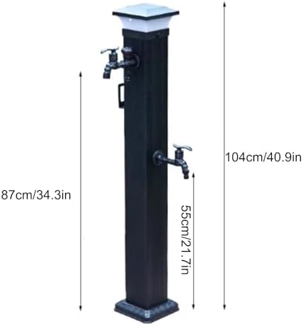 Freestanding Square Garden Water Column - 23.6in Outdoor Vertical Water Feature for Irrigation & Washing, Perfect for Gardens, Patios & Yards - Image 3