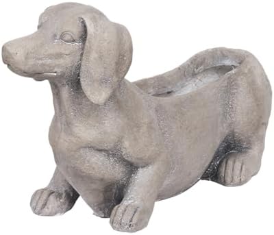 Dog Planter Garden Decor, 20 Inch, Gray - Image 2
