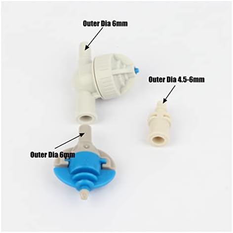 Garden Lawn Sprinkler Irrigation System 5pcs Length 50cm Atomized Micro-Sprinkler Irrigation Set Automatic Rotating Sprinkler Equipment Gardening Greenhouse (Color : White) - Image 4