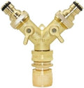 Garden Tap Splitter Brass Garden Hose Splitter 2 Way Tap Y Type Watering Connector Garden Tap for Outdoor Faucet for Outdoor (D) by Unknown