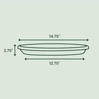 Bloem Terra 16" Round Plastic Plant Saucer, Lightweight UV-Resistant Indoor/Outdoor Flower Pot Tray - Fits 16-inch Planter Pots, Vanilla Bean, 2-Pack - Image 2