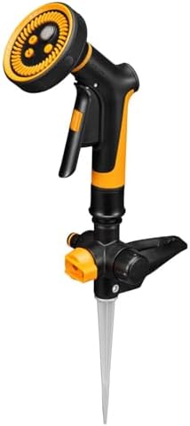 Fiskars Starter Set Precision Watering, Incl. ground spike sprinkler base, spray gun Multi and adapter for Fiskars watering rods and spray heads, Comfort, 1070830 by Unknown