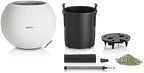 Lechuza Puro Color 50 White, Self-Watering Large Round Planter, D19.7 H15.4 in - Image 2