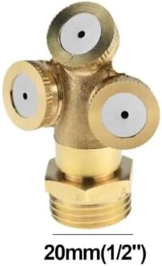 1Pc 1/2" Misting Nozzle Brass Atomizing Spray Fitting Nebulizer Hose Connector Water Sprinkler Adjustable Garden Lawn - Image 2