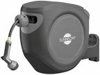 Sunneday SW-75S 75ft Retractable Hose Reel | Automatic Retractable w/Wall Mount | Easy to Assemble Reel w/Flexible Swivel Mount (75FT 1/2) by SUNNEDAY