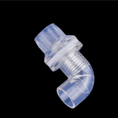 Fish Tank Tube Adapter 5pcs 16mm 20mm Fish Tank Garden Irrigation Hose Fittings, Acrylic Inlet Direct and Elbow Fitting, Aquarium Bulkhead Adapter(16x61mm) by Unknown