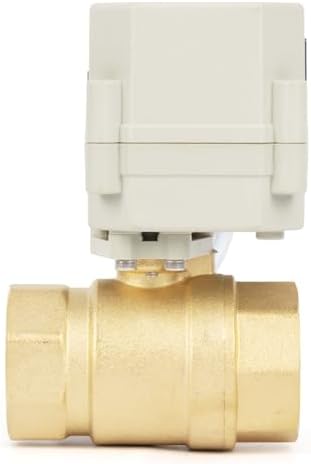 U.S. Solid 1 in Motorized Ball Valve with Programmable Auto On-Off Cycle Timer, 2-Way Brass Electric Actuator, 00:00:00-99:59:59 Timing, IP67, AC/DC 9-24 V, NPT, for Water and Air - Image 5