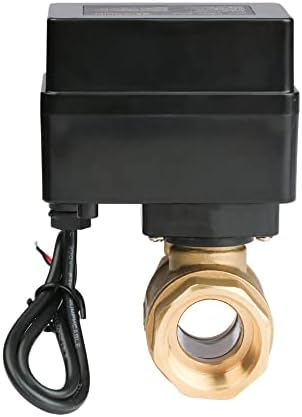U.S. Solid Motorized Ball Valve- 3/4" Brass Ball Valve with Full Port, 9-36V AC/DC, 2 Wire Auto Return Setup, Normally Open (N/O) - Image 6
