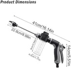 Heavy Duty Garden Hose Nozzle, High Pressure Power Washer Extension Wand with Jet Nozzle, Pressure Washer for Patio Car Outdoor Cleaning(Black) - Image 2