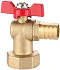 Heavy-Wall Brass Angle Ball Valve for Fire Hose Reels, 1” Male/Female Thread with Barbed Outlet, High-Flow(Internal Thread) by Unknown