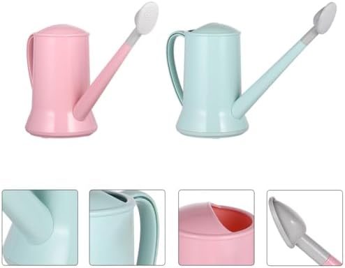 Alasum 2pcs Gardening Watering Cans with Long Spout 2l Translucent Plastic Watering Pots for Indoor and Outdoor Irrigation Pink and Green Horticulture Tools for Plant Care - Image 7