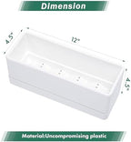 D'vine Dev 2-Pack Rectangular Planters, 12 x 4.5 in, White, 76-X-A-2 - Image 3