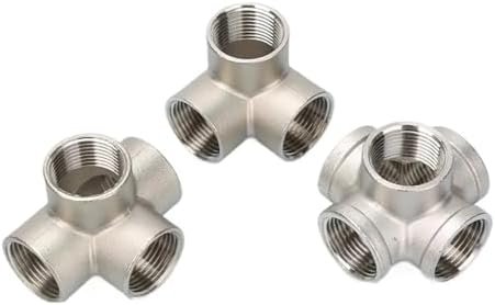 1/4" 3/8" 1/2" 3/4" 1" 1.2" .5" Female 3/4/5 Ways Corner Splitter Stainless Steel Pipe Fitting Connector(4 Ways,3/4") - Image 4