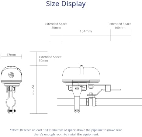 WiFi Smart Water Valve Controller, Remote Shutoff for 1/2 to 1 in Pipe - Image 2