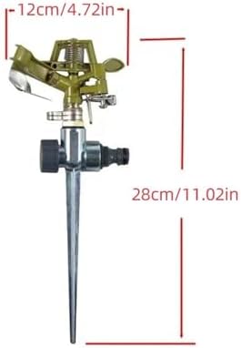 Lawn Rocker Nozzle Impact Sprinkler with Zinc Alloy Base & Brass Head(Spike Base) - Image 2