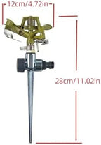 Lawn Rocker Nozzle Impact Sprinkler with Zinc Alloy Base & Brass Head(Spike Base) - Image 2