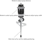 [2 Pack] RESTMO Gear Drive Sprinkler with Metal T-Spike Base,Gray - Image 2