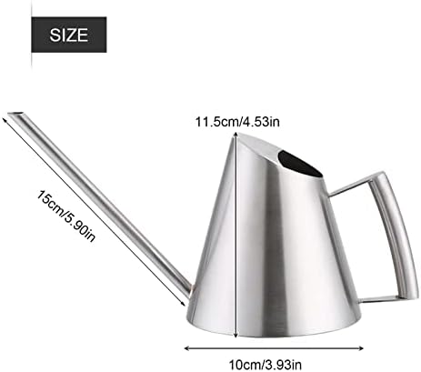 Stainless Steel Watering Can 400ml/13.52oz, Brushed Metal - Image 2