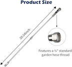 Shut-Off Valve RV Black Tank Cleaner Wand,RV Tank Flexible Swivel Stick Rinser,360 Degree Swivel Adapter and Power Nozzle, Black Tank Rotary Cleaning Action,Easy Clean - Image 4