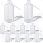 10 Pack 500ml Squeeze Wash Bottles PE Plastic Lab Wash Bottle with Down Spout Translucent Wide Mouth Lab Dispensing Bottles for Liquid Washing Tattoo Cleaning Plant Watering by Ferrochef