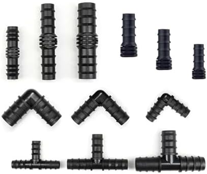 15mm 18mm 24mm PE Barb End Connectors Couplings Straight Tee Connector Micro Drip Irrigation Tube Repair Fitting Garden Watering(Elbow,24MM_10 PIECES) - Image 3
