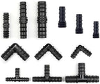 15mm 18mm 24mm PE Barb End Connectors Couplings Straight Tee Connector Micro Drip Irrigation Tube Repair Fitting Garden Watering(Straight,18MM_20 PIECES) - Image 3