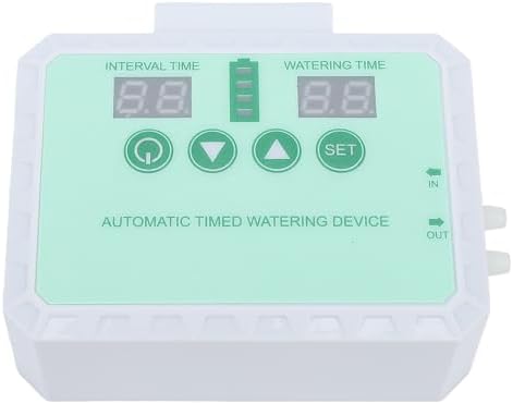 WALFRONT Automatic Watering Pot Plant Solar Drip Irrigation System, 24V DC with LED Timer, Rainwater Collector, Hose and Dripper Kit for Indoor Outdoor Garden Greenhouse (White) - Image 5