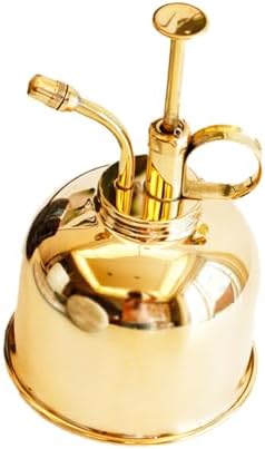 Retro Brass Watering Can Vintage Style Water Spray Bottle for Gardening Photography Props and Indoor Plants 1.5L Capacity Detachable Sprinkler Head by SEWOART