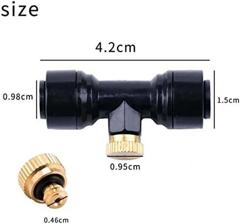 Misting Cooling System,(6-18M) Misting Line + Brass Mist Nozzles + Outdoor Mister for Patio Garden Greenhouse Trampoline for waterpark (15M,White) - Image 7