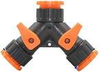 Water Tap Splitter, Garden Hose Splitter 1/2 3/4 inch Thread 2-Way Y Splitter Multicolor(Gray E) by Unknown
