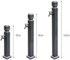 Stainless Steel Cylindrical Vertical Garden Water Column Freestanding Hose Stand with 15M High Pressure Water Pipe, Water Hydrant Decorative Water Feature Fountain,26in - Image 7