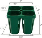 Vego garden Jumbo Seedling Trays Without Lids, 32 Pack Reusable Propagator Growing Starter Tray for Larger Plants, Heavy-Duty Plastic Germination Trays (4-Cell per Tray) - Image 4