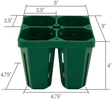 Vego garden Jumbo Seedling Trays Without Lids, 32 Pack Reusable Propagator Growing Starter Tray for Larger Plants, Heavy-Duty Plastic Germination Trays (4-Cell per Tray) - Image 4