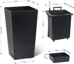 Garvee 22.5" Tall Planters Set of 2, Outdoor＆Indoor Planter Pots - Image 4