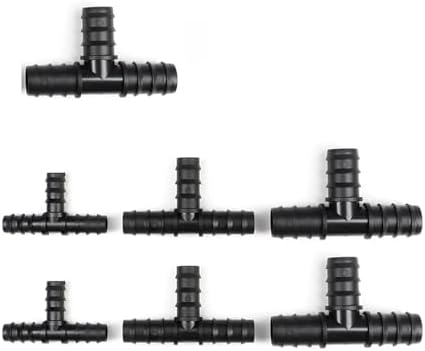 15mm 18mm 24mm PE Barb End Connectors Couplings Straight Tee Connector Micro Drip Irrigation Tube Repair Fitting Garden Watering(Tee,18MM_30 PIECES) by Unknown