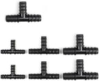 15mm 18mm 24mm PE Barb End Connectors Couplings Straight Tee Connector Micro Drip Irrigation Tube Repair Fitting Garden Watering(Tee,18MM_30 PIECES) by Unknown