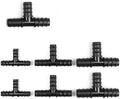 15mm 18mm 24mm PE Barb End Connectors Couplings Straight Tee Connector Micro Drip Irrigation Tube Repair Fitting Garden Watering(Tee,15MM_20 PIECES) by Unknown