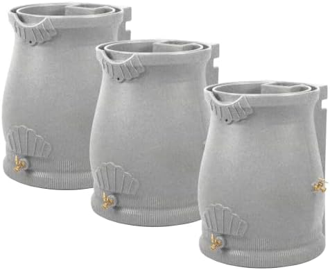 Good Ideas Rain Wizard Urn Shaped Water Collection Barrel 50 Gallon, 3 Pack by GoodIdeas