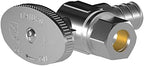 Hourleey 10 Pack Angle Stop Valve, Water Shut Off Valve 1/2" PEX x 3/8" OD Compression, Quarter Turn Chrome Plated Brass Valve - Image 4