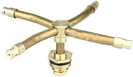 Garden Hose Sprinkler 2/3/4 Arm Automatic Rotary Sprayer 360 Degree Rotation Brass Lawn Irrigation Sprinkler Heads Garden Accessories Watering Nozzle (Color : C) by Unknown