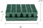 Vego garden Seedling Starter Kit 4-Pack Standard Seedling Trays with 10" x 10" Bottom Watering Trays Premium Plant Growing Suite - Image 2