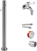 Stainless Steel Vertical Garden Water Column - Freestanding Hose Stand with Faucet for Outdoor Irrigation & Washing 80cm/31in - Stylish Functional by Unknown
