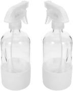 2pcs Glass Spray Bottle White with Silicone Sleeve 500ml Reusable by Unknown