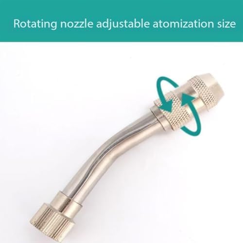 Irrigation Nozzles Adjustable Copper Atomizing Nozzles Drip Irrigation Sprayers Garden Cooling Irrigation Equipment Extended Elbow Nozzle 4pc - Image 5