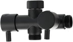Tecmolog Brass Shower Shut Off Valve G 1/2 2 Way Black Shower Arm Diverter for Hand Shower, DSF014B by Tecmolog
