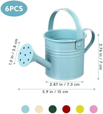 Cabilock Metal Watering Cans, 6-Color Pack for Kids and Gardens - Image 5