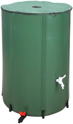 Bonnlo Collapsible Rain Barrel, Portable Storage Tank, Rainwater Collection System, Reusable and Recycle, with Filter Spigot Overflow Kit, Green (100 Gallon) by Bonnlo