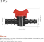 2/3/4Pcs Barbed Ball Valve 1/4" 16mm 19mm 25mm 19mmx16mm Barb Connector Shut Off Switch Plastic for Irrigation Drip Tube(19mmx16mm 2Pcs) - Image 2