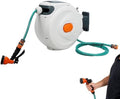Retractable Garden Hose Reel, Wall Mounted, Automatic Rewind, Slow Retraction, Any Length Lock, Ideal for Car Wash, Garden Watering, (10m Length) by Unknown